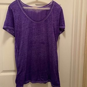 GAP Women’s Purple Large Sheer Athletic VNeck